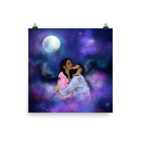 To The Moon & Never Back - Glossy Poster Print